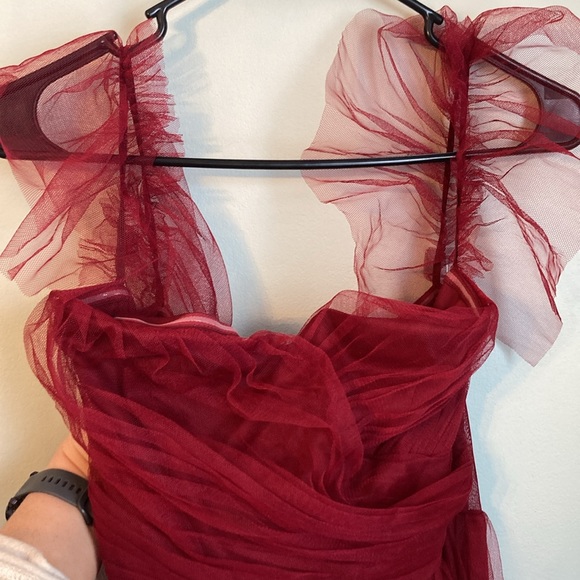 Ever Pretty maroon red bridesmaid dress - Picture 2 of 13